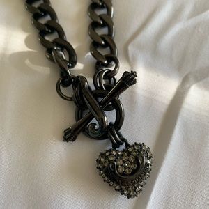 JUICY COUTURE RHINESTONE HEART NECKLACE